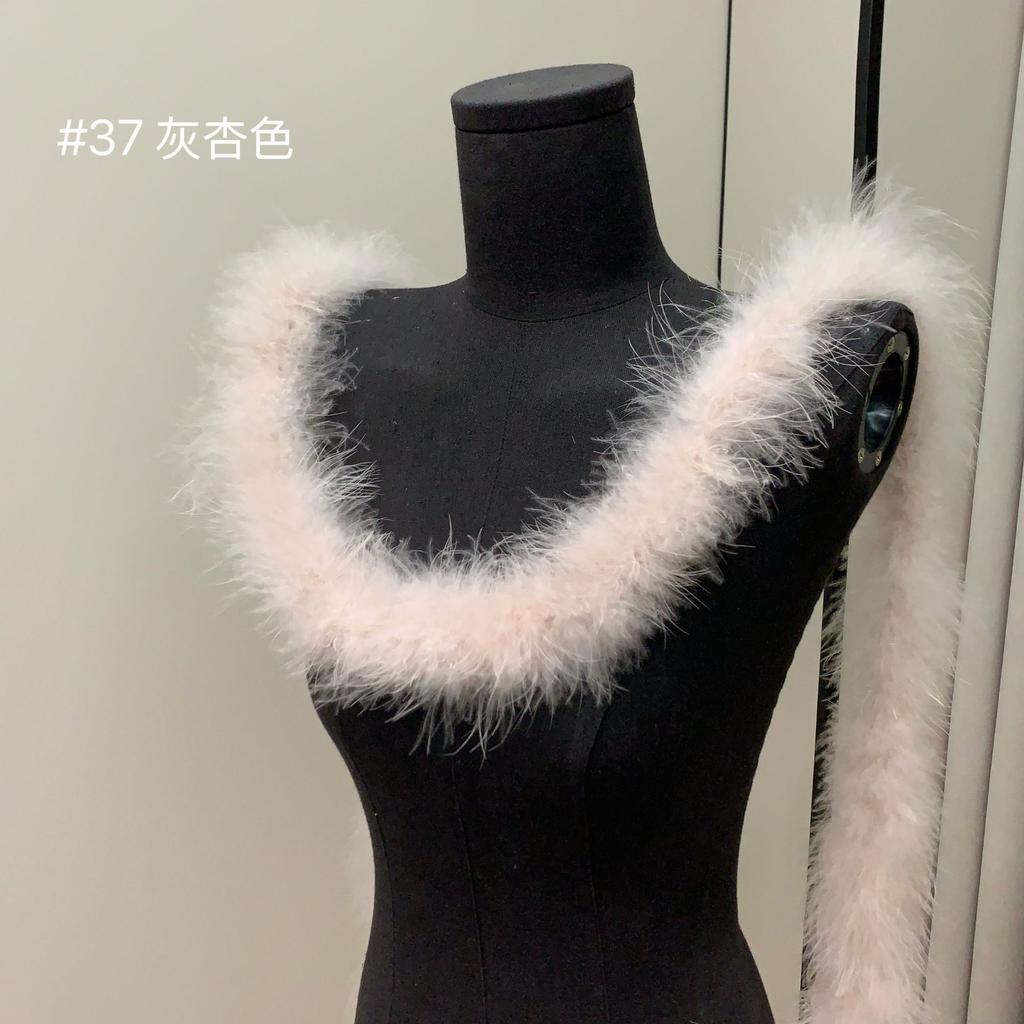 Bunte Federstreifen Truthahnfederstreifen Performance Tanzkostüm Dekomaterialien DIY Textilzubehör