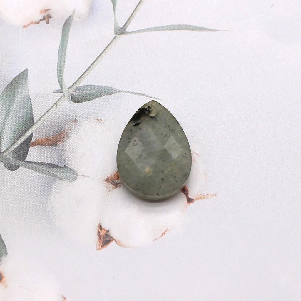 2Pcs Faceted Pendant Natural Stone Opal/Labradorite Drop-Shaped Pendant For Jewelry Making DIY Earrings Necklace Accessory