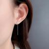 Stylish Round Zircon Tassel Earrings for Pierced Ears: Versatile, Diamond-Cut Design for a Trendy, Cool Look