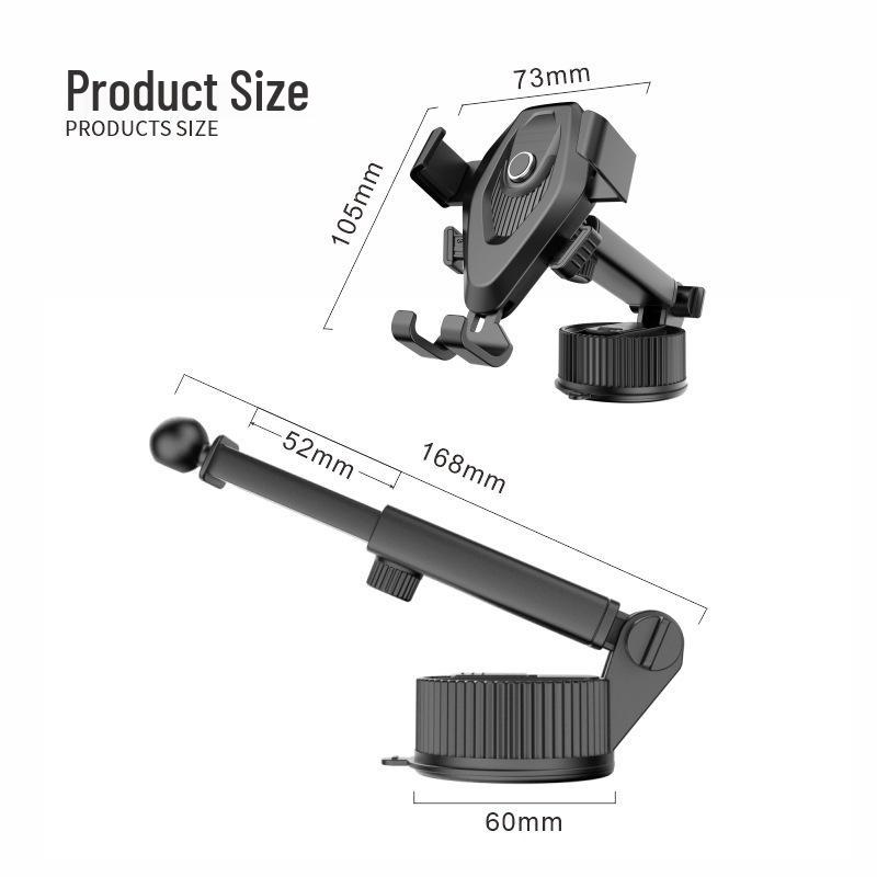 Universal Car Phone Mount with Suction Cup: Multi-Functional Navigation Holder