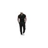 (2XL, Black) Mens Short-sleeved Jumpsuit