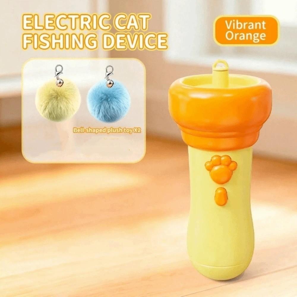 Automatic Cat Teaser Wand Retractable Rope Electric Cat Teaser Cat Catching Device  Exercise