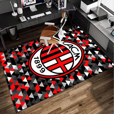 AC Fußball Club Büro Teppich Stuhlunterlage, Spielteppich, Geeignet für Eingangsbereich, Schlafzimmer, Wohnzimmer, Schreibtisch, Weihnachtsgeschenk