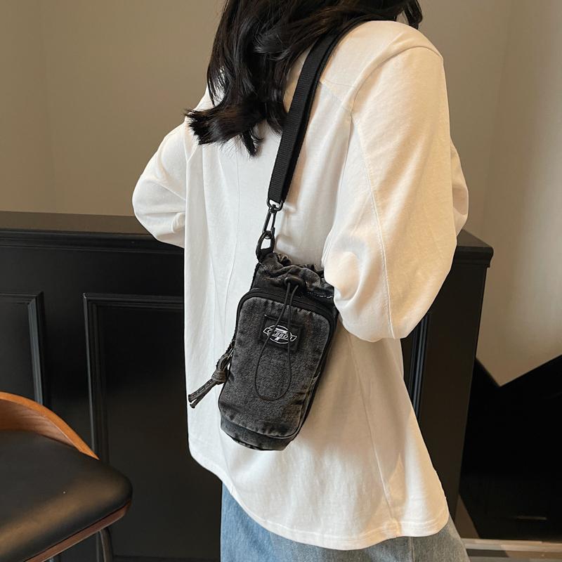 Damen Outdoor Sport Umhängetasche Herren Wasserkocher Tasche Multifunktionale Denim Schultertasche