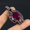 Ruby Pendant Gemstone Jewelry, 999 Copper Wire Wrapped Handmade Pendant, Latest Design Jewelry