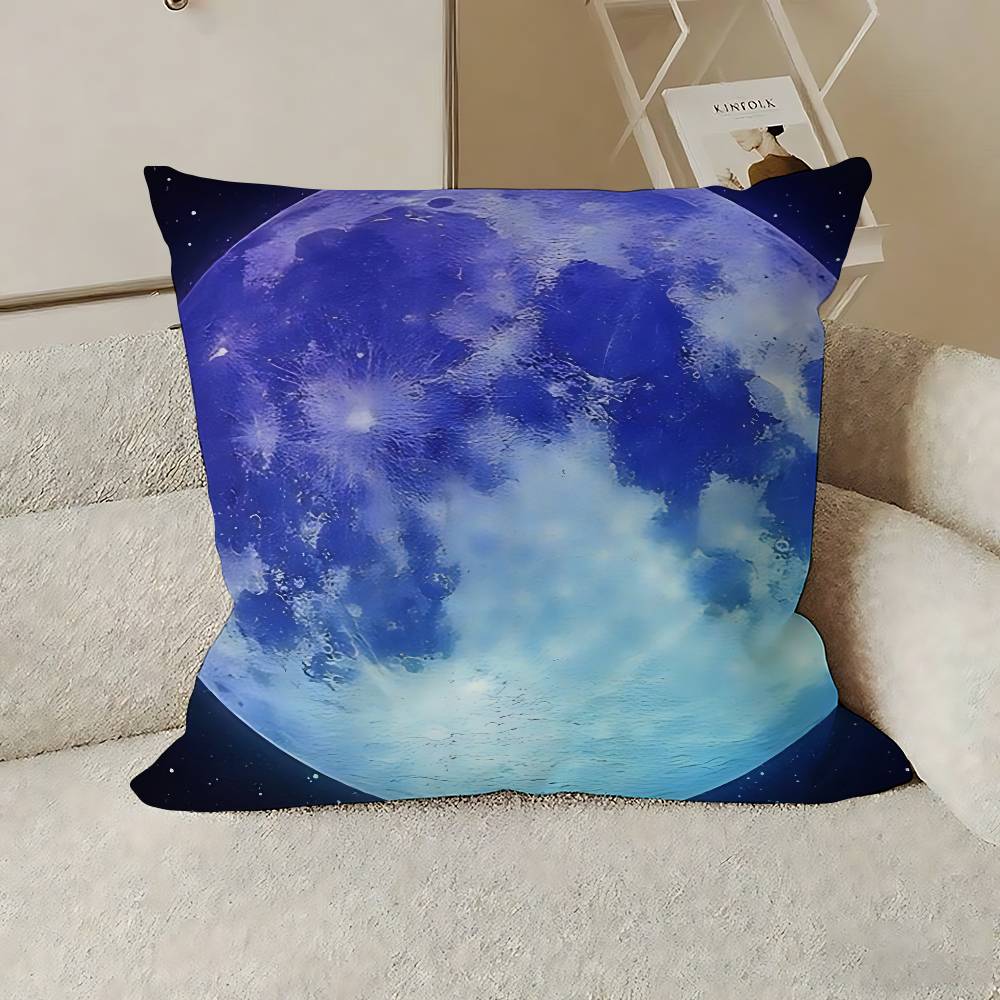 Quiet And Ethereal Blue Case Plush Fabric Soft Pillowcase Double Sided Print Cushion Cover Household Gifts