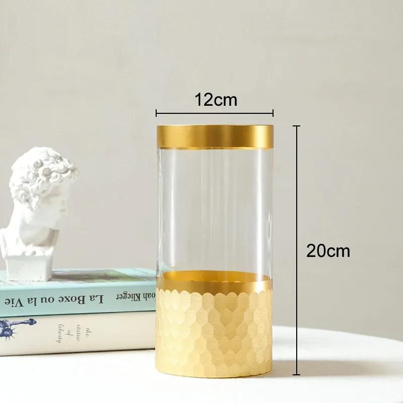 

Creative Honeycomb Texture Glass Vase Hydroponics Flower Pots Decorative Tabletop Vases Artificial Floral Flower Arrangement