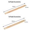 Durable 5A & 7A Maple Walnut Oak Drumsticks for Practice