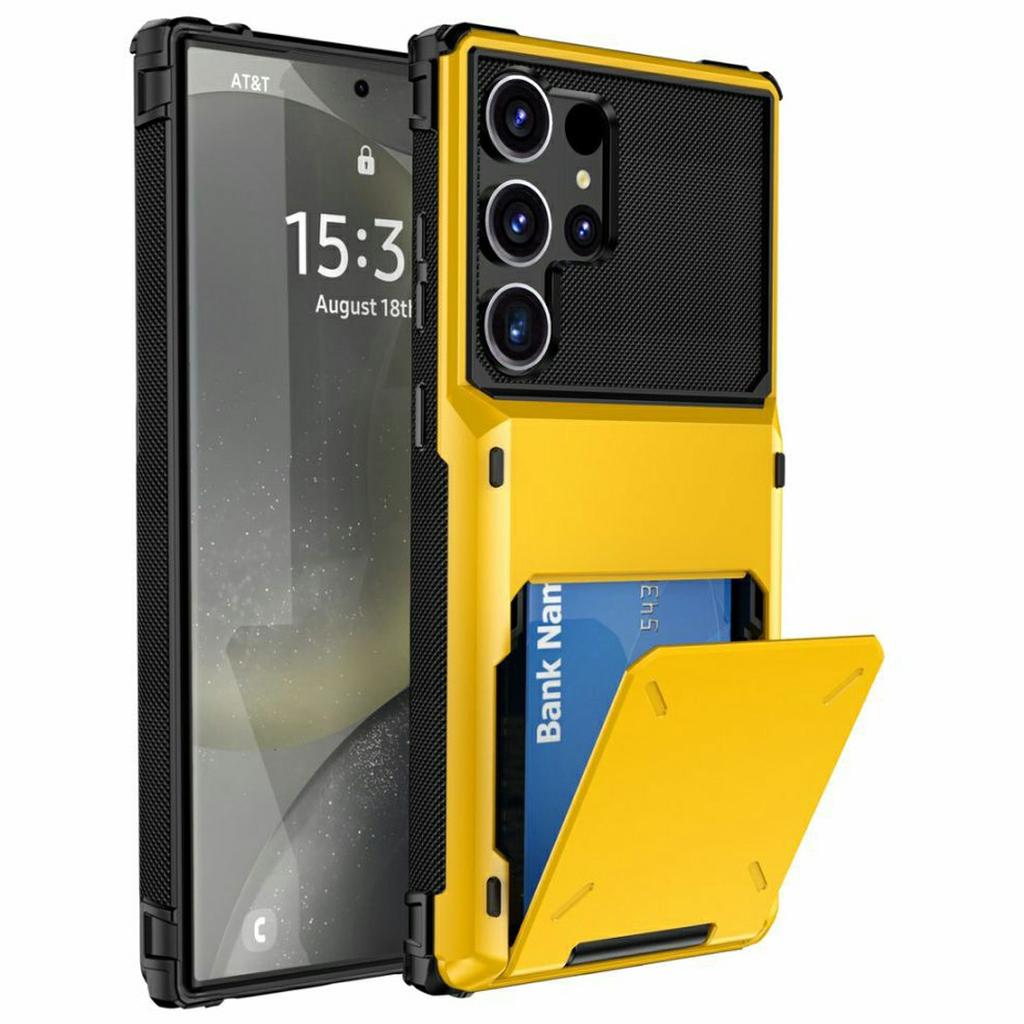 Für Samsung Galaxy S26 Ultra Hülle PC + TPU Doppelschicht Rückseite Handyhülle mit Kartenhalter