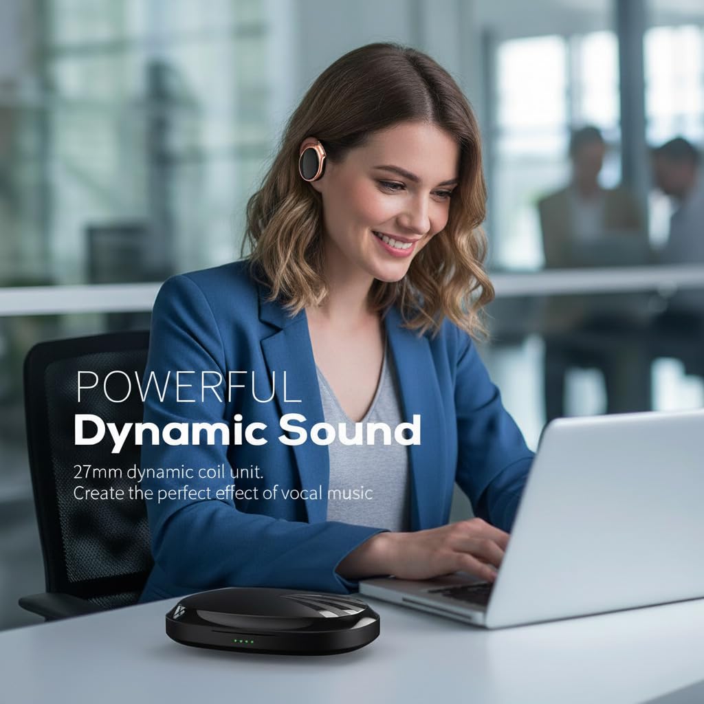 Ear-hook earphones, Bluetooth 5.3 clip-on wireless earphones, sports ear-hook, open-back, lightweight headset, new wearing method that doesn't go