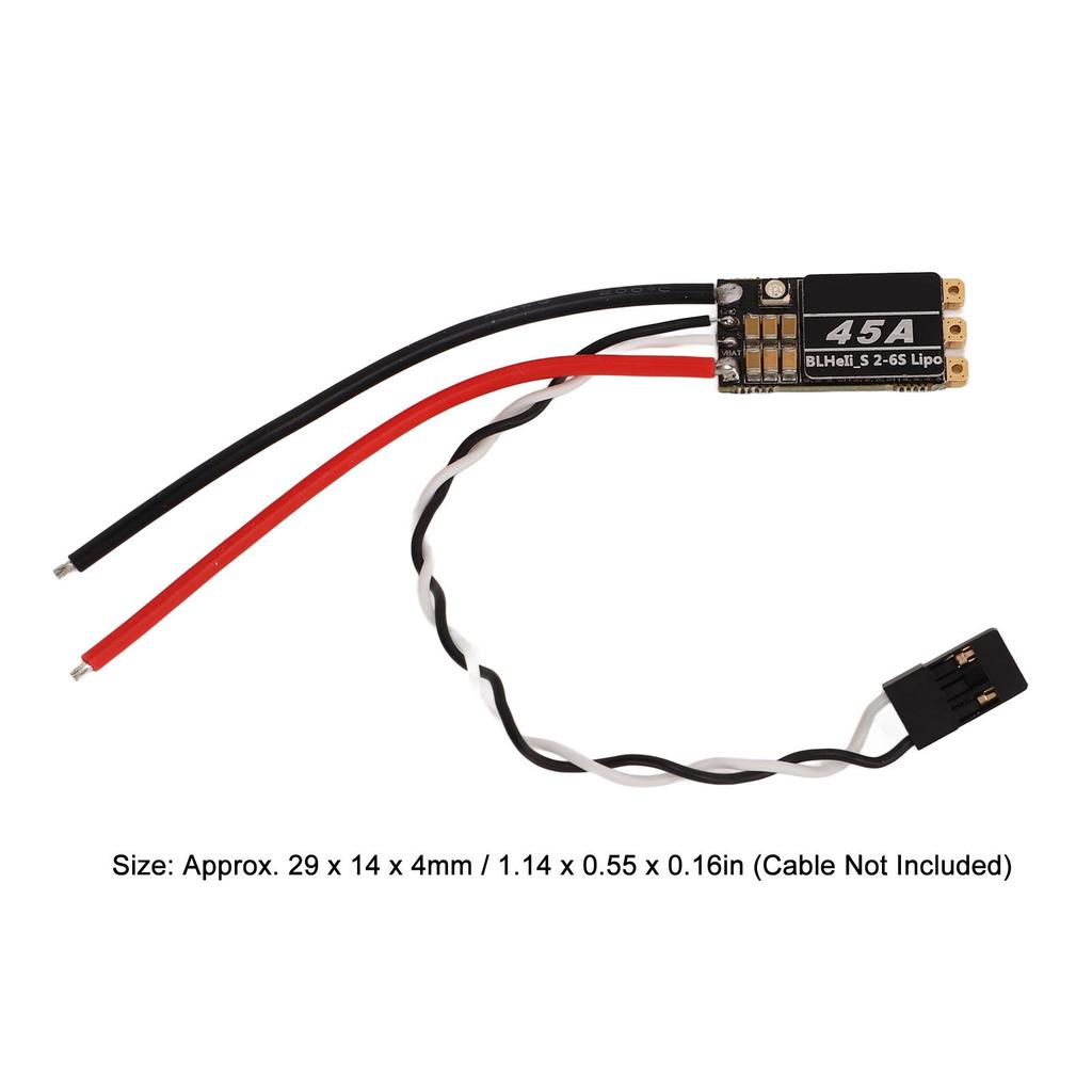 45A Brushless ESC Speed Controller RC Drone ESC with LED Light for FPV Crossing Drone Four Axes Drone 2pcs