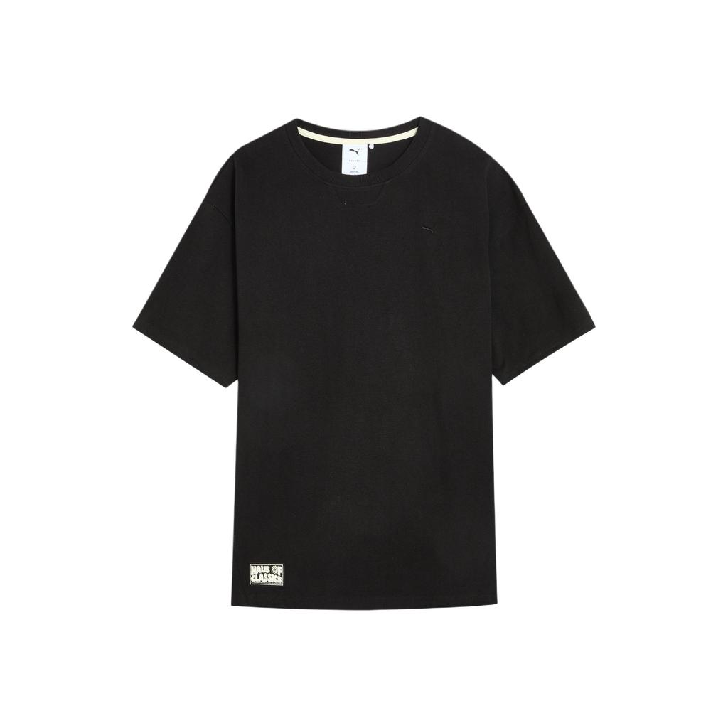 Puma Classics Select Haus Round Neck Dopamine Casual Simple Short Sleeve T-Shirt Unisex Tops Black 631558-01