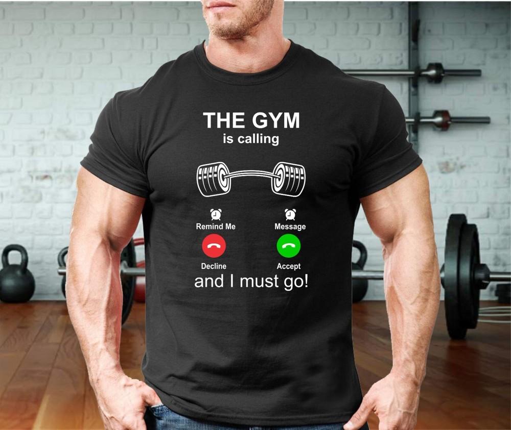 The Gym Is Calling T Shirt Ali Gym Clothing Workout Training Bodybuilding Top Unisex T-Shirt XXL