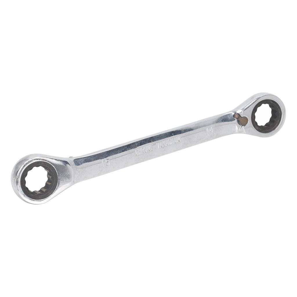 Double Ended Ring Wrench Universal Chrome Vanadium Steel 72 Tooth Gear Slip Resistance Ratcheting Wrench