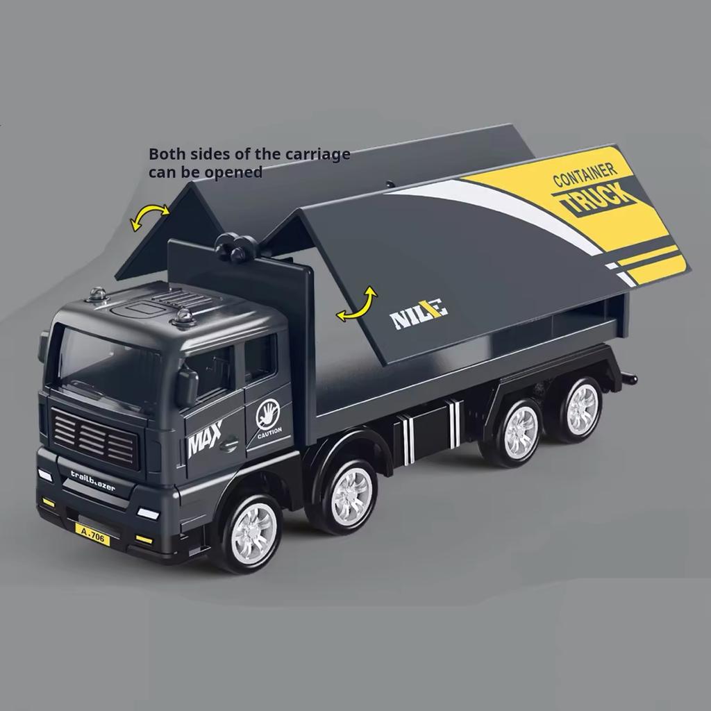 1pc Children's Game Car Simulation Transport Truck Container Children's Inertial Vehicle Model Education Toy Gift Combination