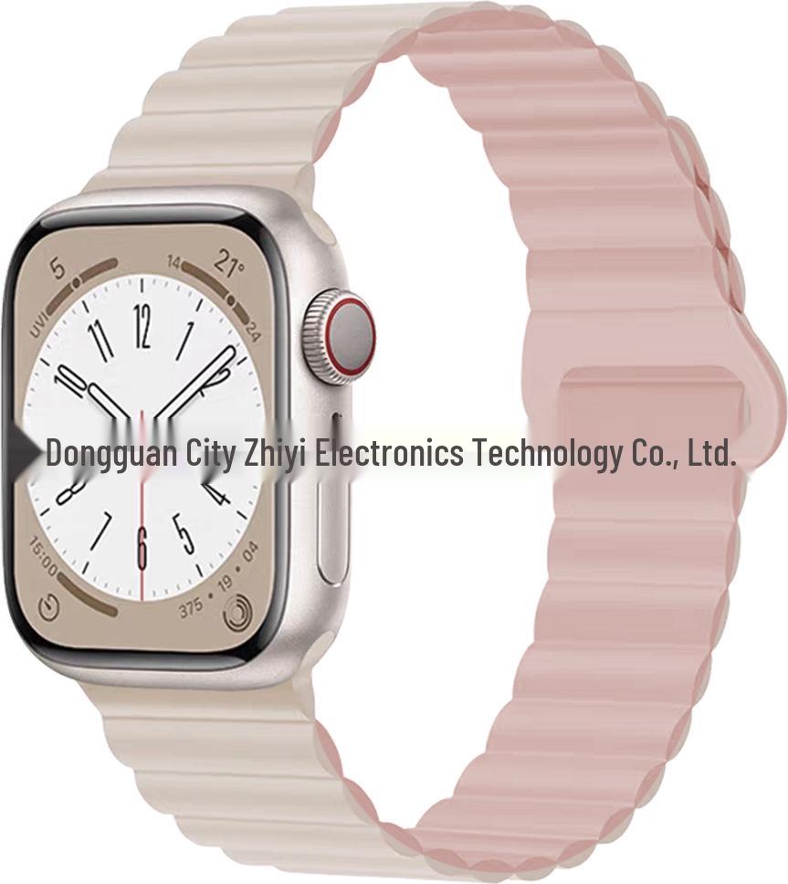 Two-Color Silicone Strap for Apple Watch 10/SE Creative S9