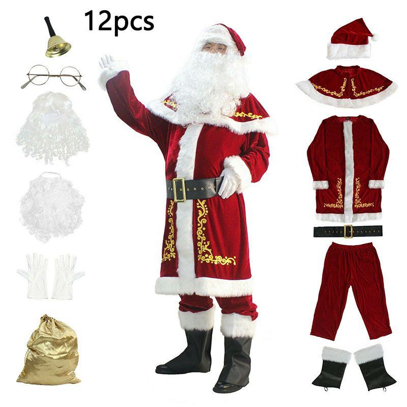 Plush And Cozy Santa Claus Costume Set Perfect For Christmas Festivities And Events