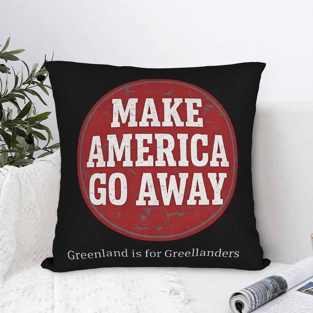 Nu Det Nu uk Greenland flag Pillowcase Polyester Cushion Cover Gift MAGA Throw Pillow Case Cover Home Zippered 4040cm
