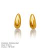 eManco 18K Gold Water Drop Titanium Steel Women's Geometric Earrings