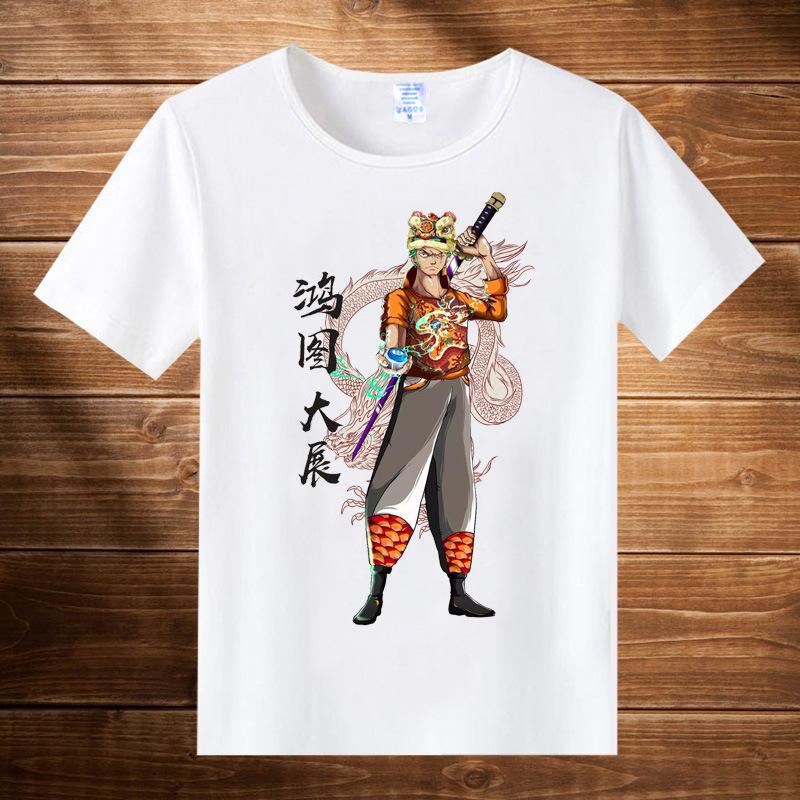 2026 Summer ONE PIECE Luffy Chopper Printed Loose Shortsleeved Cotton Tshirt Tide Pure Cotton Unisex Parentchild Clothing
