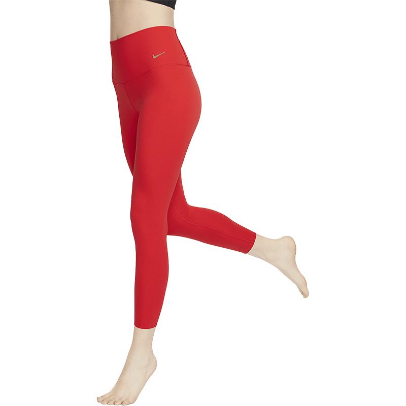 Nike Zenvy High-Waist Cropped Compression Leggings Women Bottoms Red DQ6016-657