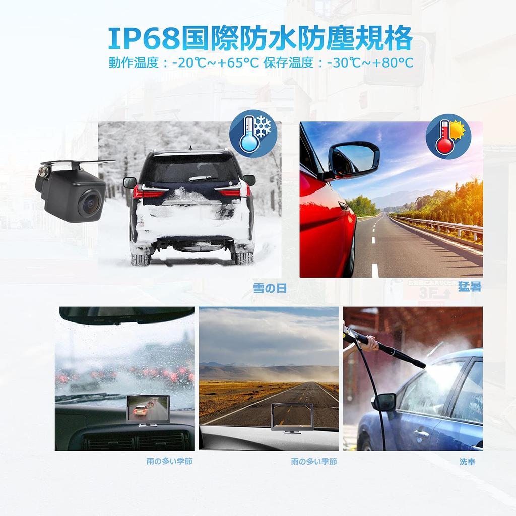 PARKVISION Ultra Small Back Camera, Front Camera, HD CMOS Sensor, Horizontal 110° Vertical 80°