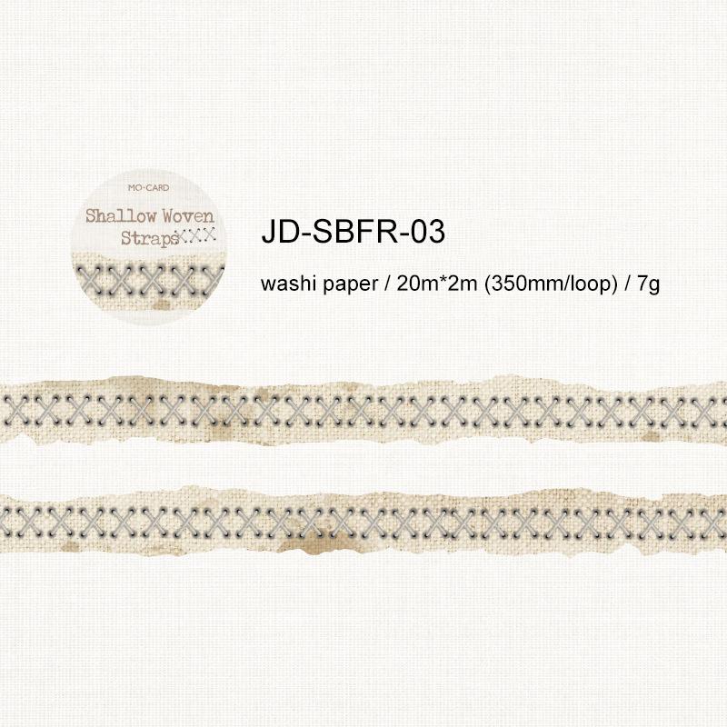JIANWU 20mm*200cm Ripped-edge Sewing Series Vintage Zipper Landscape Material Collage Washi Tape Creative DIY Journal Stationery