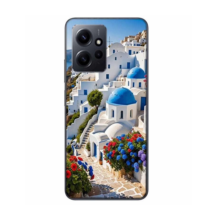 Grekland på sommaren. Santorini Telefonfodral För Redmi 12 13C 12C 15C 9 10 10C Note 13 Pro Plus 14 15 Pro 9T 9C 9A TPU Mjukt Fodral Clea