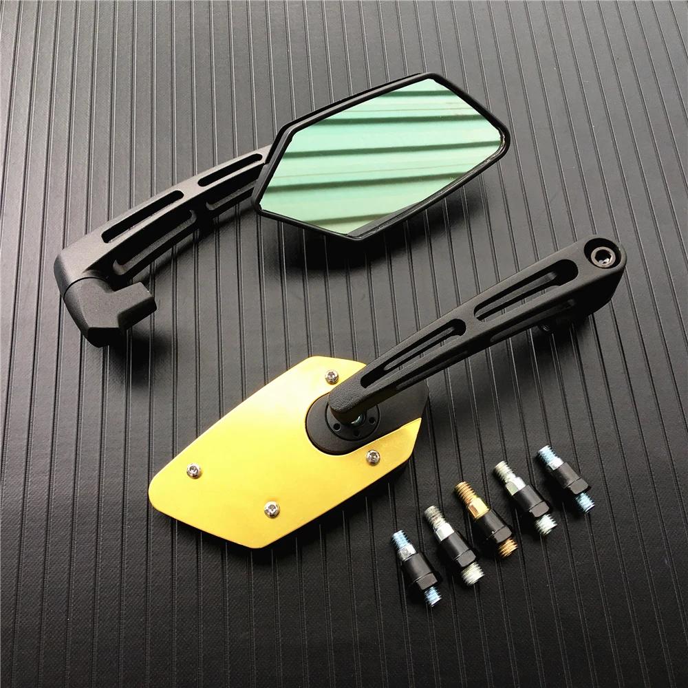 Universal Plastic 8MM 10MM Motorcycle Mirror Scooter E-Bike Rearview Mirror Motorbike Accessories Black White Blue Gold Red