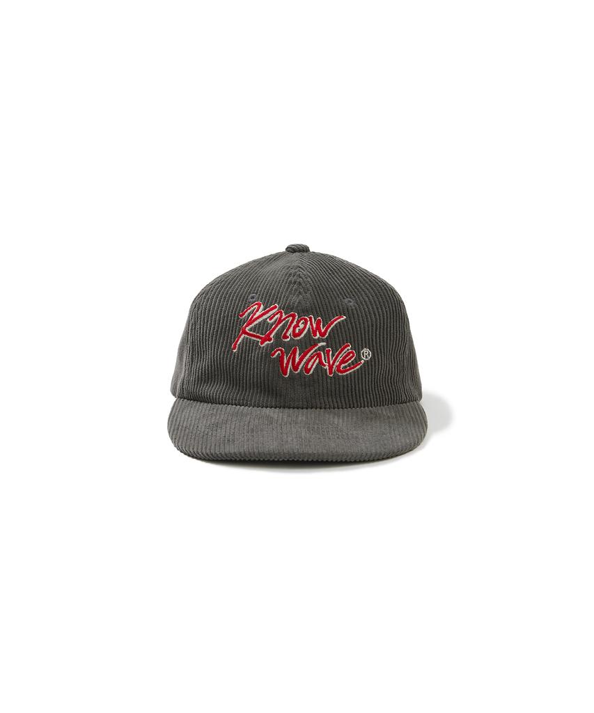 KNOW WAVE Calligraphy Corduroy Trucker Cap Kna004M (Charcoal Grey)
