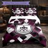 Set Biancheria da Letto 3 Pezzi Burnley Football Morbido Set Copripiumino con Federe Set Decorazione Camera da Letto per la Casa