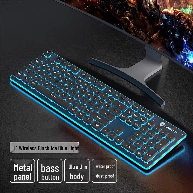Langtu Silent Wired Mechanical Keyboard and Mouse Set for Office Use - Men & Women