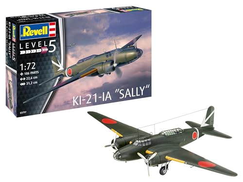 Немецкий Revell 1/72 Японская армия Ki-21-Ia Тип 97 Тяжелый бомбардировщик Пластиковый набор 03797