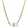 European & American Fashion Two-Tone 18K Gold-Plated Stainless Steel Necklace with Horseshoe Buckle Pendant