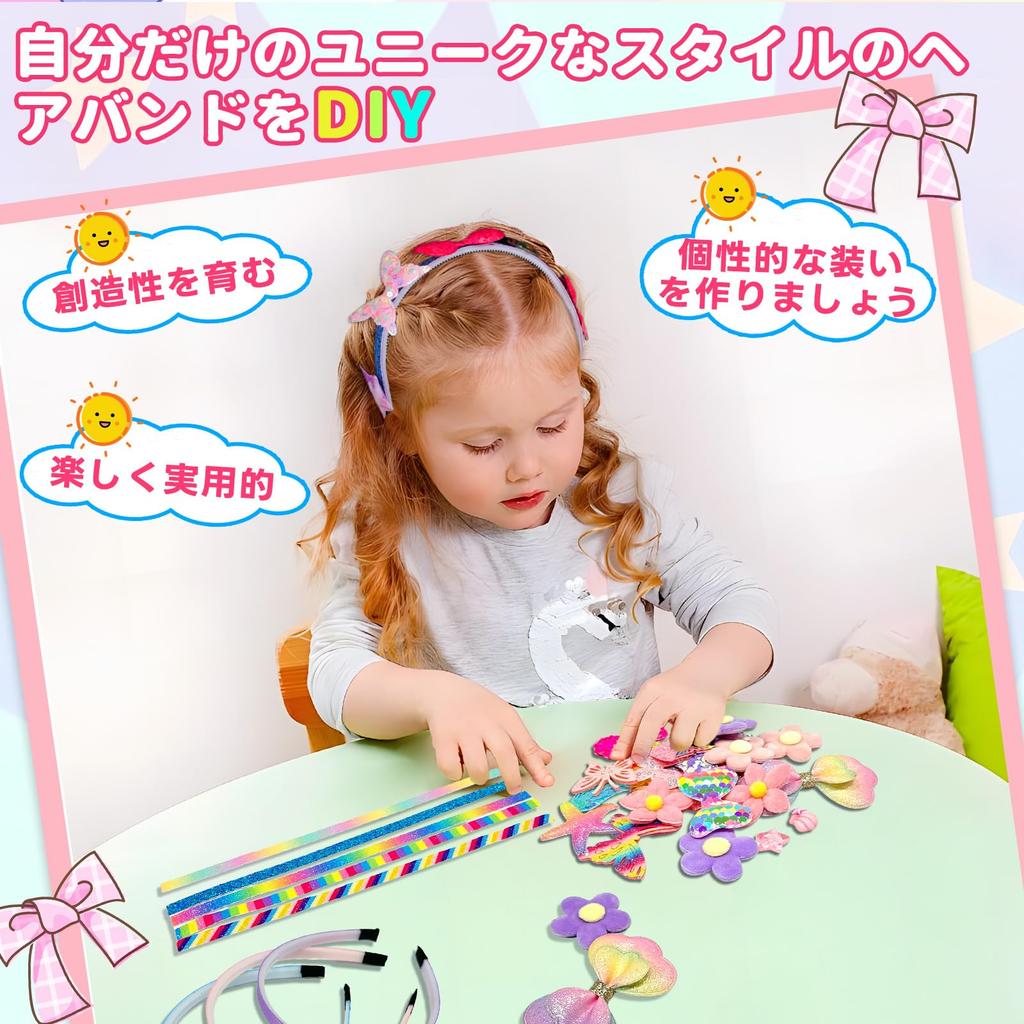 Bobblyfun Hračky pro dívky Dárky k narozeninám Pořadí Populární 6 Sada čelenek DIY Dívčí dárky Hračky Věk 4, 5, 6 Ručně vyráběná sada Výroba hraček Dětské DIY materiály