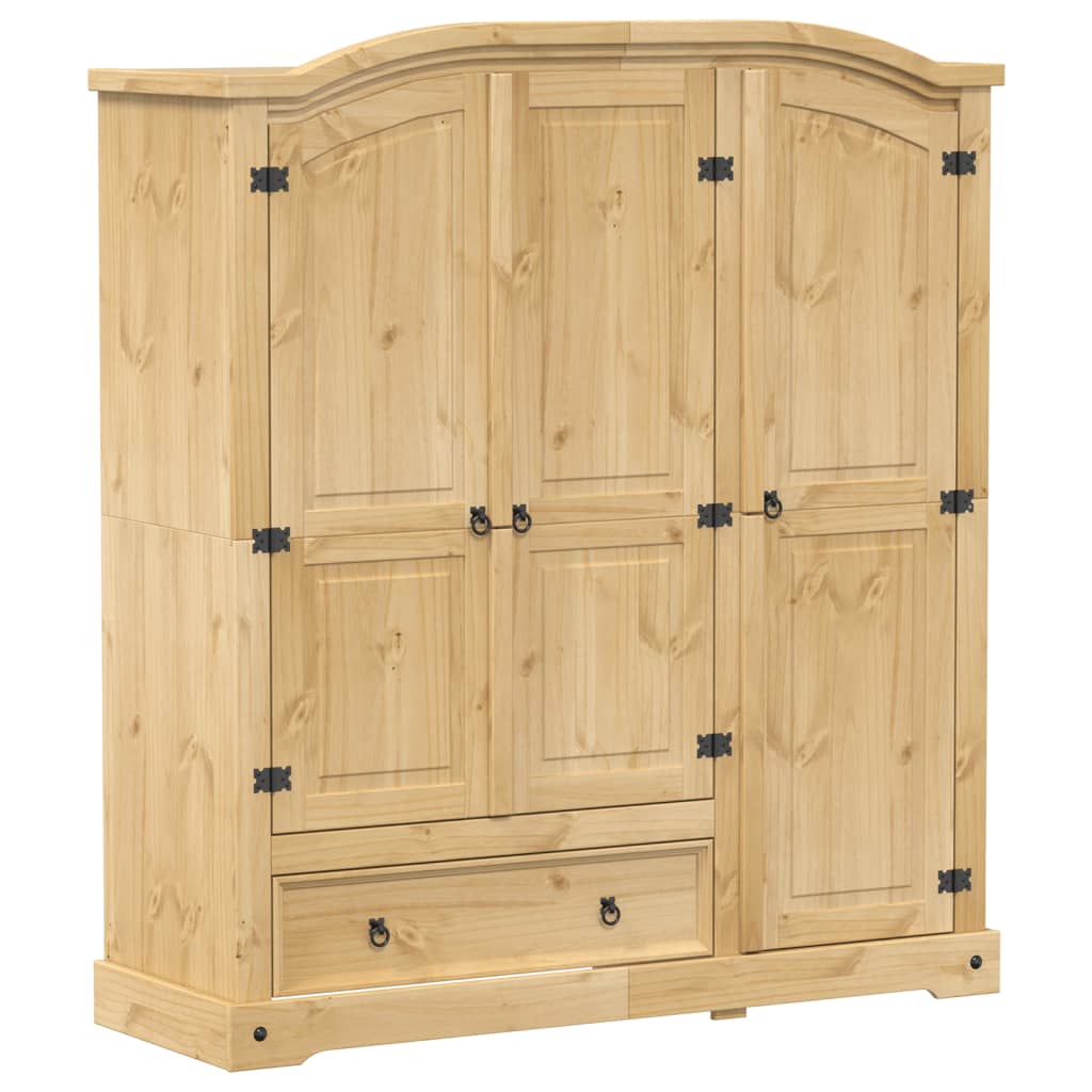Corona Kleiderschrank 151,5 x 52 x 170 cm Massivholz Kiefer