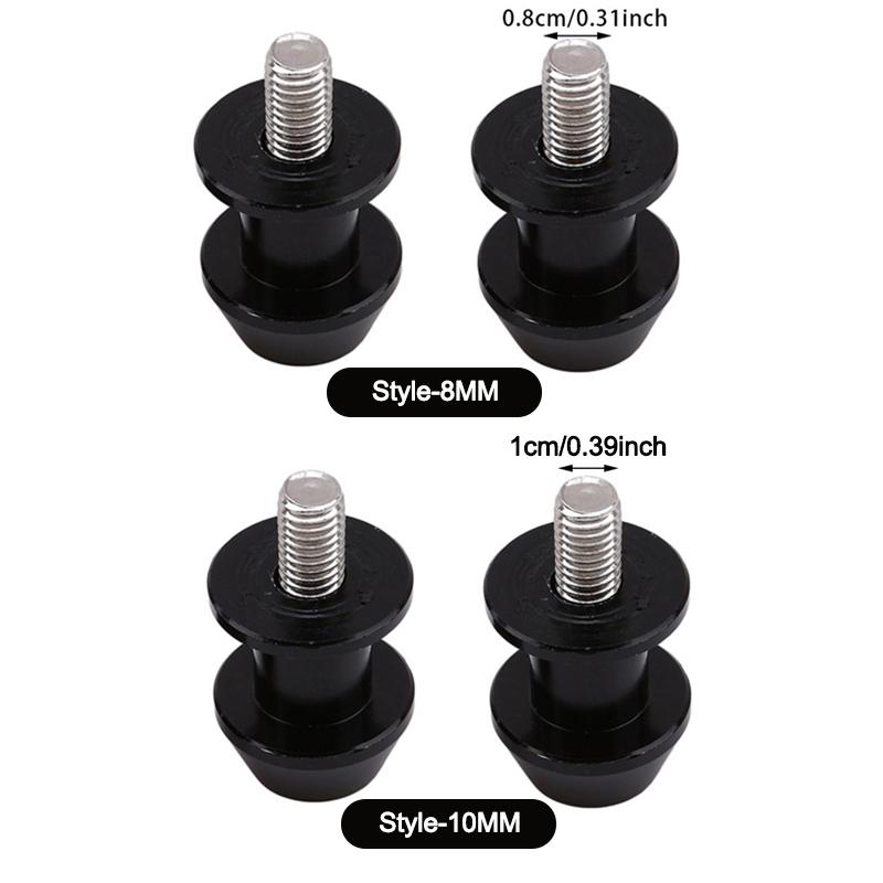 2Pcs 8/10mm Aluminum Motorcycle Swingarm Stand Spools Slider Screw Stand High Quality Durable Swingarm Motorcycle Accessory
