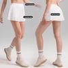 "Breezy, hip-covering athletic skirt: slimming, pleated design for outdoor fitness, tennis, and yoga."