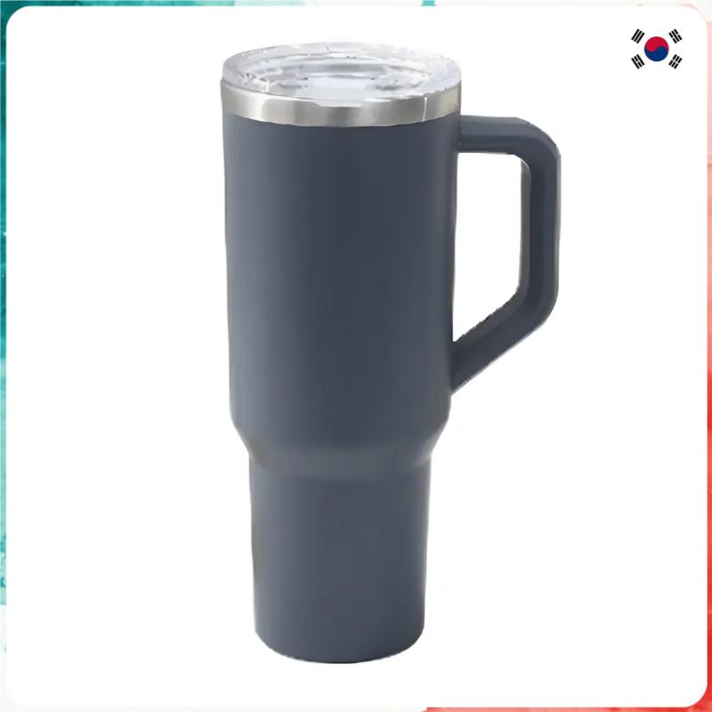[YoungsBill] 1.2L Large-Capacity Stainless Steel Tumbler with Handle & Straw (Hot & Cold Insulated)