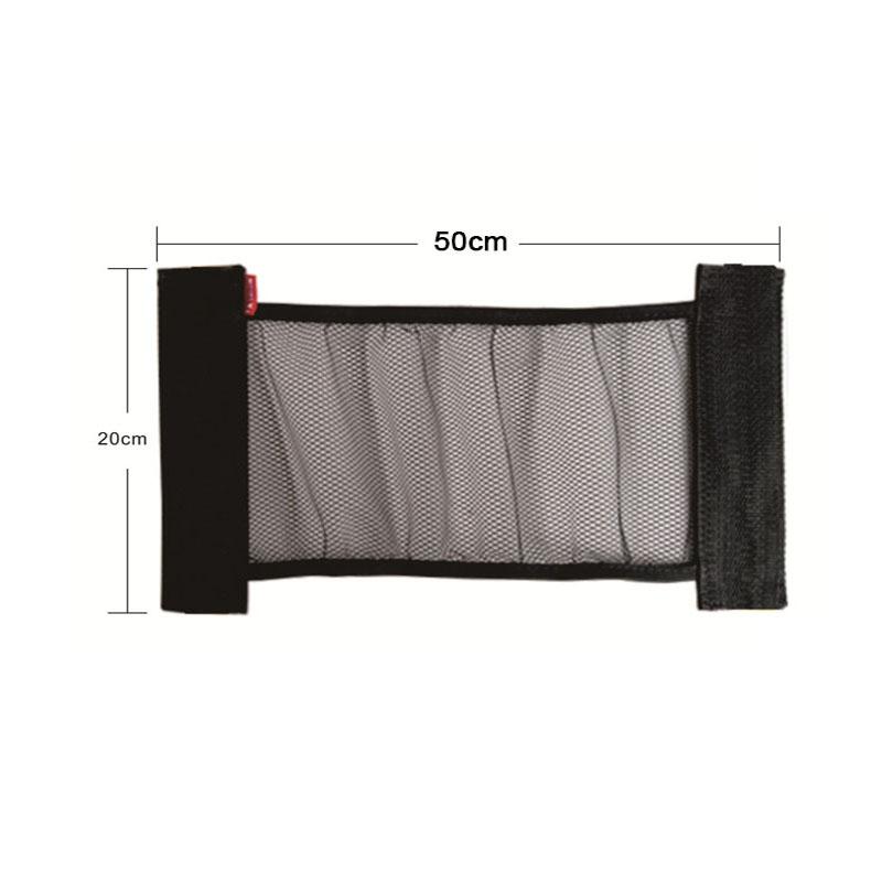 Car Back Rear Trunk Elastic Mesh Storage Bag Car Interior Organizer Extinguisher Storage Net Seat Back Fixing Bag Car Accessory