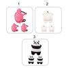 3Pcs/Set Hip Protection Cushion Shock Absorbing Comfortable PP Cotton Panda Skin-touch Knee Pad for Skiing