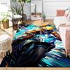 1pc Motorcycle Racer Pattern Area Rug, Anti Slip Non Shedding Stain Resistant Carpet