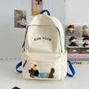 Schoolbag new cute puppy backpack large capacity primary school students junior high school students lightweight schoolbag simple fashion alphabet 