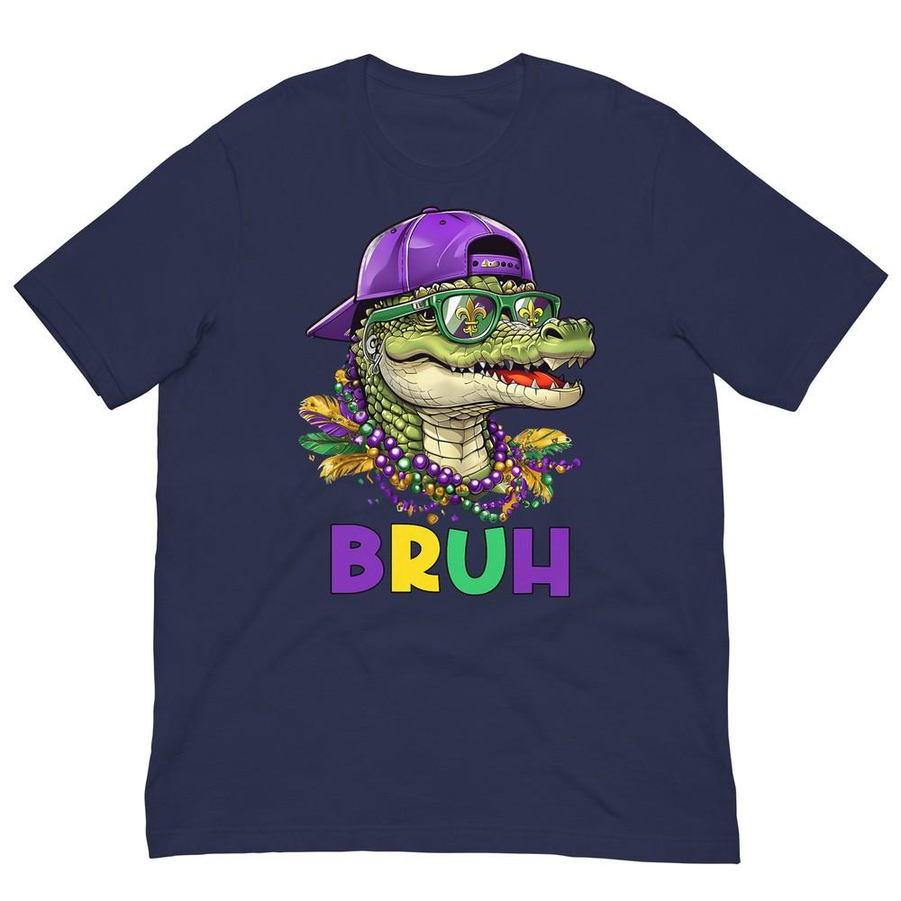 Mardigator Alligator Bruh Mardi Gras Costume Teens Boys Kids Tshirt