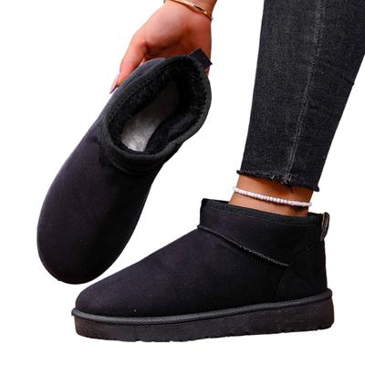 Nya Utomhus Snöstövlar Vinter Supervarma Snöstövlar Korta Ankelstövlar Plysch Mjuka Stövlar för Kvinnor Mode Mysiga Anti-skid Stövlar