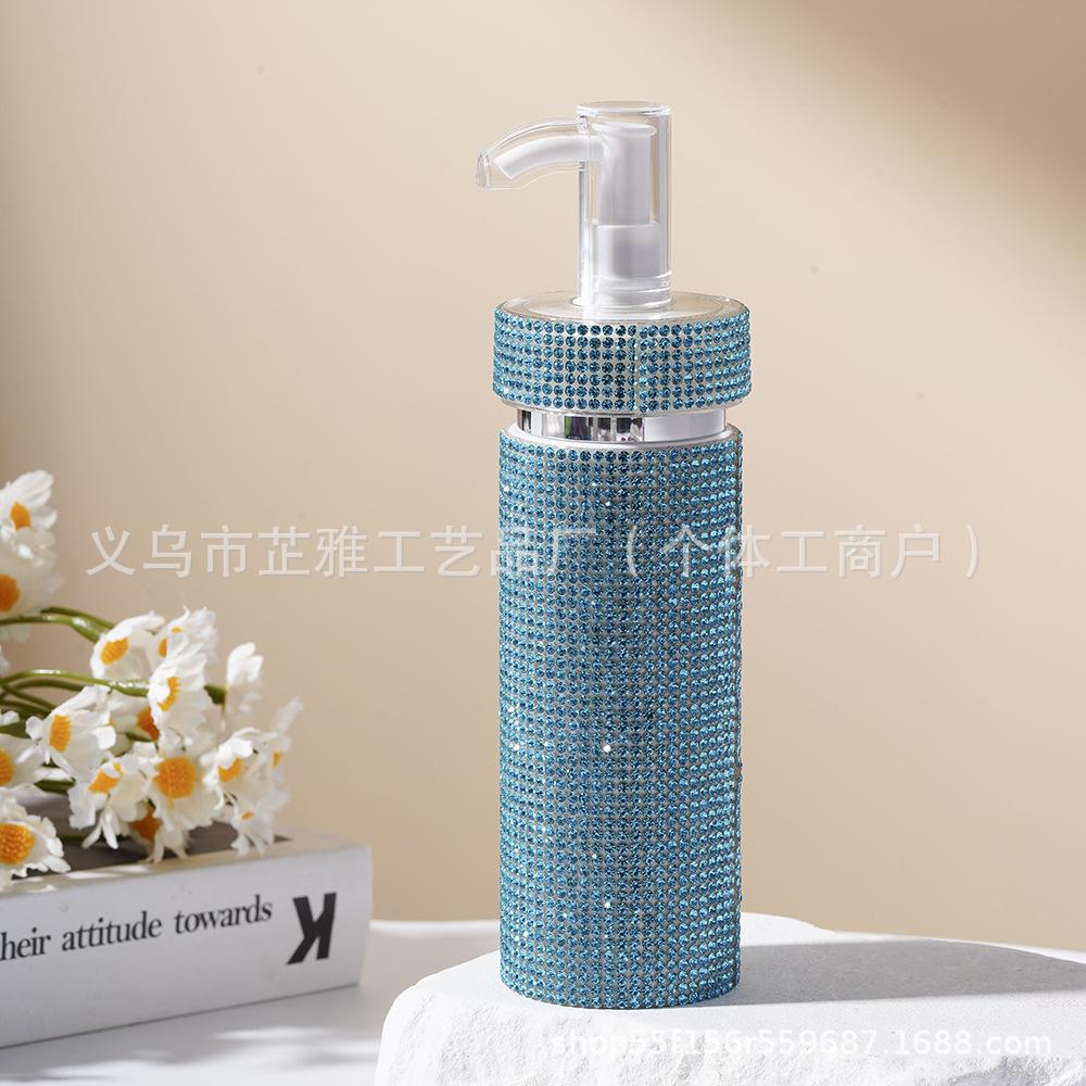 

120Ml diamond-encrusted spray bottle, lotion, perfume, liquid sub-bottling, travel portable empty bottle 120ml озеро синього кольору
