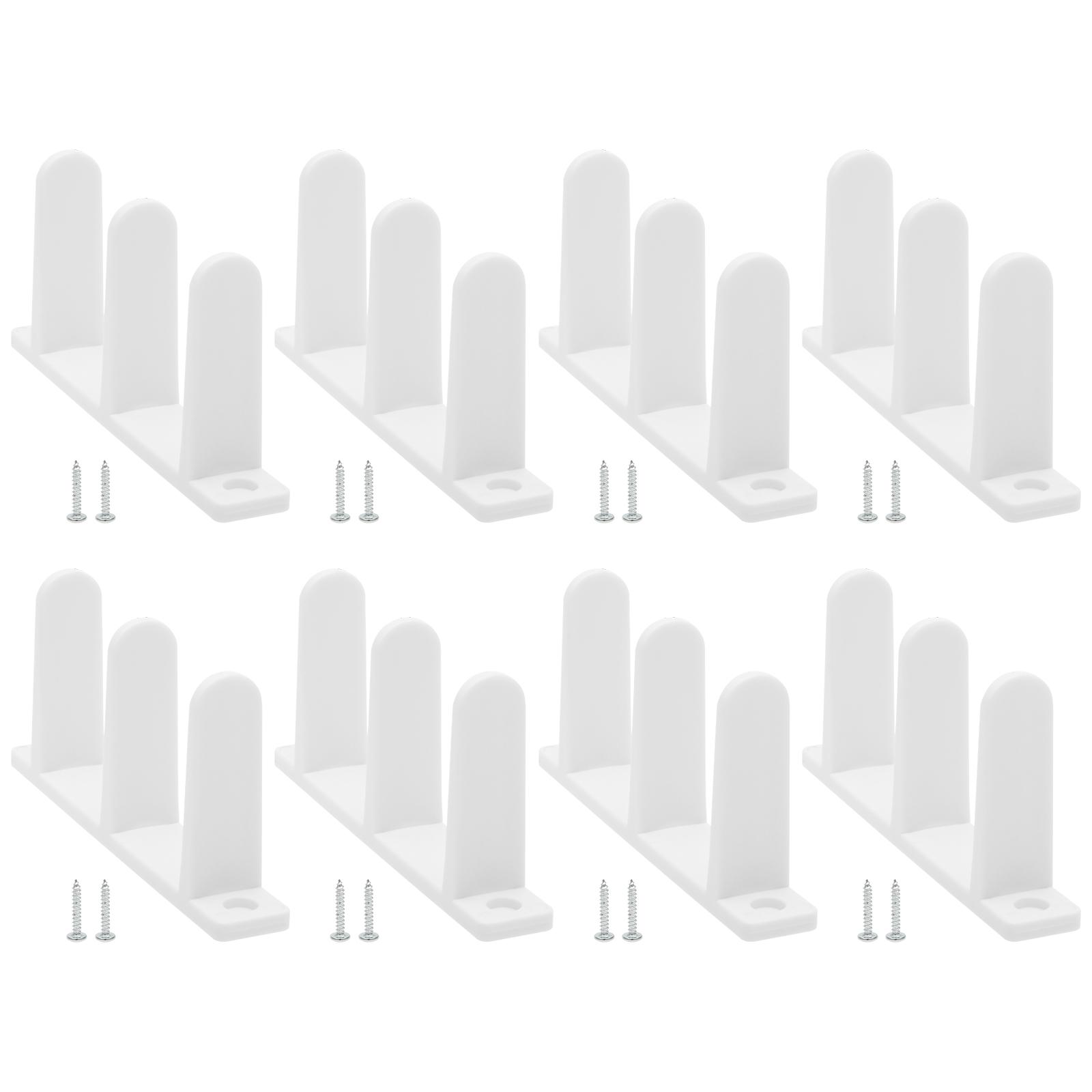

8Pcs Siding Closet Door Floor Guide-Universal ABS Sliding Door Bottom Guide for 1-3/8 Thick Door Closet Door Guides for Cabinet