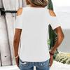 Womens Tops Dressy Casual V Neck Color Short Sleeve Blouse Casual Tops Summer Shirt