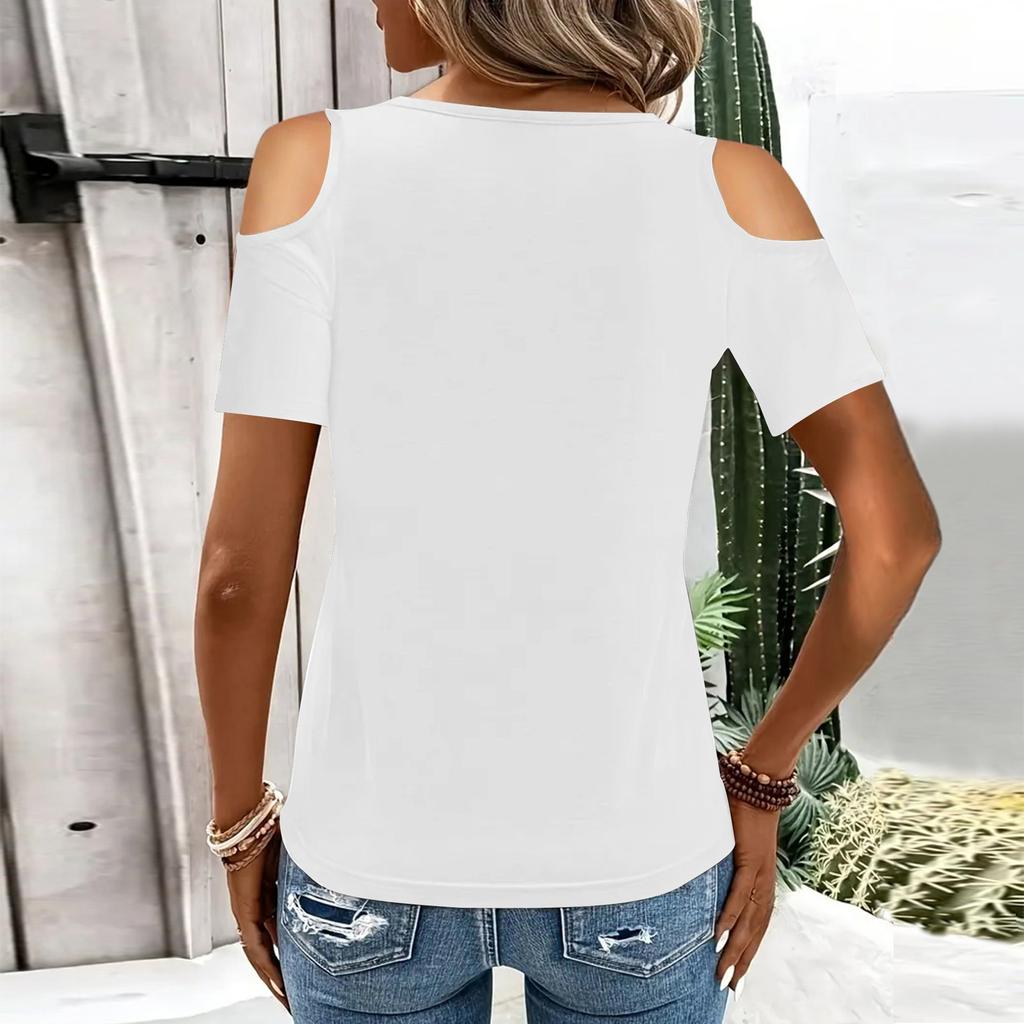 Womens Tops Dressy Casual V Neck Color Short Sleeve Blouse Casual Tops Summer Shirt