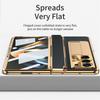 Full Protection Hinge Case for Samsung Galaxy Z Fold8 Ultra / 7 6 5 4 3 Plating PC+Leather Tempered Film Folding Kickstand Cover